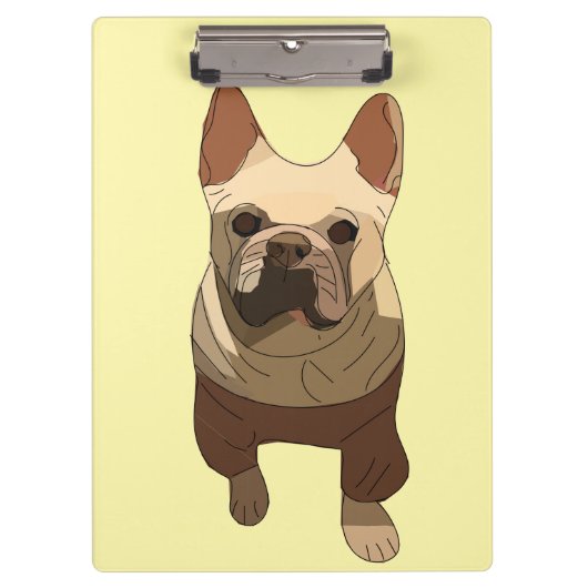 French Bulldog Klemmbrett (Vorderseite)