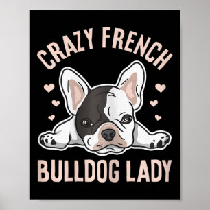 French Bulldog Lady Design für Ihre französische E Poster
