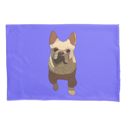 French Bulldog, Lavender Purple Kissenbezug (Vorderseite)