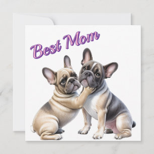 French Bulldog Liebe französische Bulldogge Dankeskarte