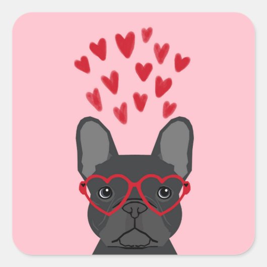 French Bulldog Liebe Stickers - niedlicher Hund (Vorderseite)