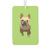 French Bulldog, Lime Green Autolufterfrischer (Rückseite)