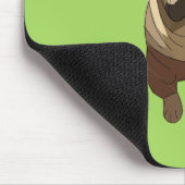 French Bulldog, Lime Green Mousepad (Ecke)