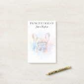 French Bulldog Lover Monogrammed Dog Post-it Klebezettel (Auf Schreibtisch)
