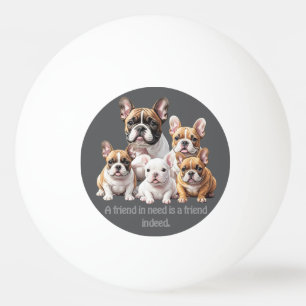 French Bulldog lustige Freunde Bulldoggen Tischtennisball