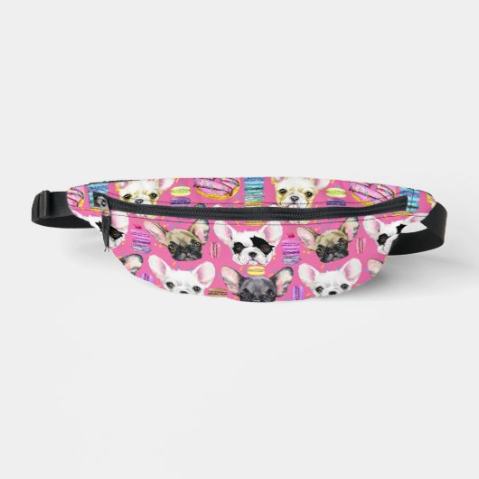 French Bulldog Macaron Pattern Bauchtasche (Vorderseite)