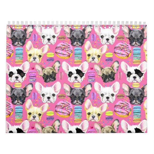 French Bulldog Macaron Pattern Kalender (Titelbild)