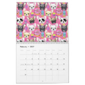 French Bulldog Macaron Pattern Kalender (Feb 2027)