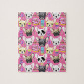 French Bulldog Macaron Pattern Puzzle (Vertikal)