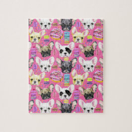 French Bulldog Macaron Pattern Puzzle