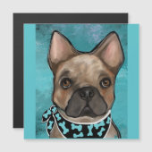 FRENCH BULLDOG MAGNETKARTE (Vorne/Hinten)