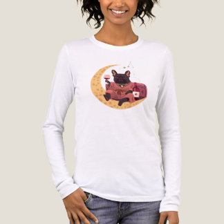 French Bulldog Mama Weinabend Tri-Blend Shirt