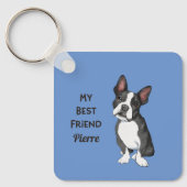 French Bulldog - Meine beste Individuelle Name-Adr Schlüsselanhänger (Vorderseite)