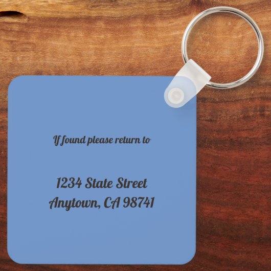 French Bulldog - Meine beste Individuelle Name-Adr Schlüsselanhänger (Rückseite)