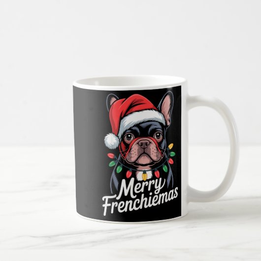 French Bulldog Merry Frenchiemas Santa Hat Christm Kaffeetasse (Rechts)