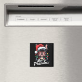 French Bulldog Merry Frenchiemas Santa Hat Christm Magnet (In Situ (Geschirrspüler))