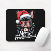 French Bulldog Merry Frenchiemas Santa Hat Christm Mousepad (Mit Mouse)