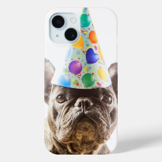 French Bulldog mit Party Hat Case-Mate iPhone Hülle (Rückseite)