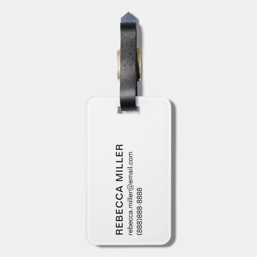 French Bulldog mit Party Hat Gepäckanhänger (Rückseite vertikal)