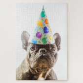French Bulldog mit Party Hat Puzzle (Vertikal)