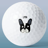 French Bulldog Monogram Golf Balls Golfball
