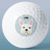 French Bulldog Monogram Golf Balls Golfball