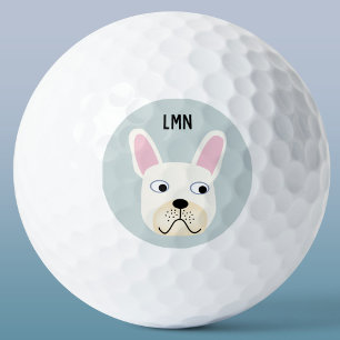 French Bulldog Monogram Golf Balls Golfball