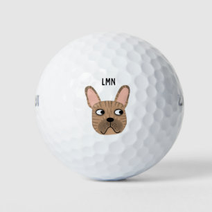 French Bulldog Monogram Golf Balls Golfball