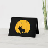 French Bulldog Moon Halloween Inspiriertes Design Karte (Vorderseite)