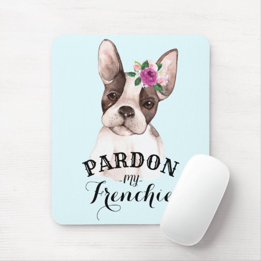 French Bulldog Mousepad - Blue (Mit Mouse)