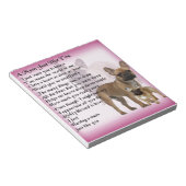 French Bulldog Mum Poem Notizblock (angewinkelt)