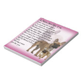 French Bulldog Mum Poem Notizblock (Rotiert)