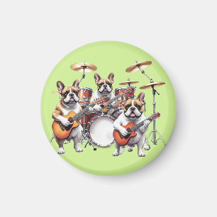 French Bulldog Musikband Französische Bulldoggen Magnet
