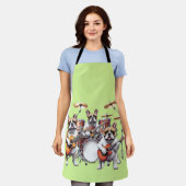 French Bulldog Musikband Französische Bulldoggen Schürze (Getragen)