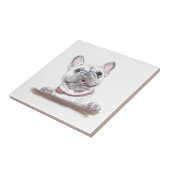 French Bulldog Niedlich Happy Zeichnend | GOT LECK Fliese (Seite)