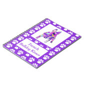 French Bulldog Niedlich Pet Silhouette Lila PY&B Notizblock (Linke Seite)