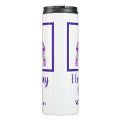 French Bulldog Niedlich Pet Silhouette Lila PY&B Thermosbecher (Rückseite)