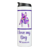 French Bulldog Niedlich Pet Silhouette Lila PY&B Thermosbecher (Nach rechts gedreht)