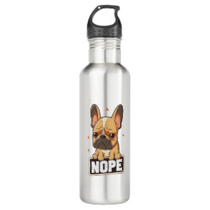 French Bulldog Nope Edelstahlflasche
