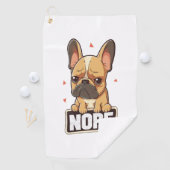 French Bulldog Nope Golfhandtuch (Insitu)