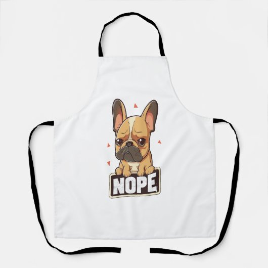 French Bulldog Nope Schürze (Vorderseite)