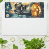 French Bulldog of van gogh starry night halloween Geschirrtuch (Gefaltet)
