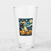 French Bulldog of van gogh starry night halloween Glas (Vorderseite)