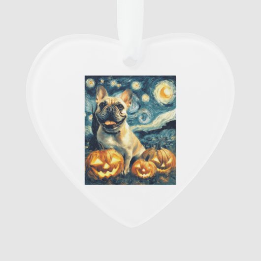 French Bulldog of van gogh starry night halloween Ornament (Vorderseite)