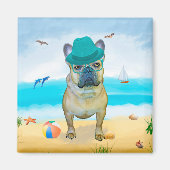 French Bulldog on Beach Magnet (Vorne)