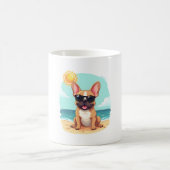 French Bulldog on Vacation Kaffeetasse (Mittel)