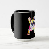 French Bulldog Original Watercolor Zeichne Geschen Tasse (Vorderseite Links)