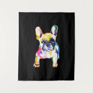 French Bulldog Original Watercolor Zeichne Geschen Wandteppich