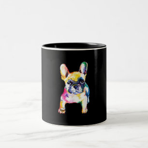 French Bulldog Original Watercolor Zeichne Geschen Zweifarbige Tasse
