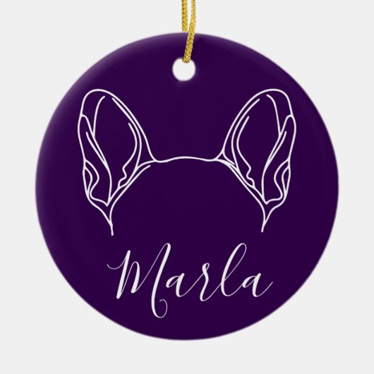 French Bulldog Ornament (Paw Prints) (Vorne)